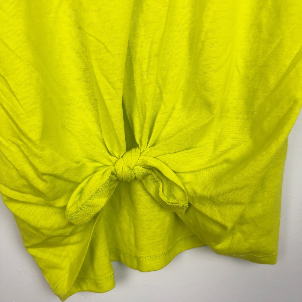 J. Crew Yellow Tie Bank Tank Top Size M - Picture 6 of 12